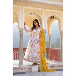 MASAKA MALTI COLOR READYMADE ALIA CORTE VESTIDO CON DUPATTA 2017 - Product Image 4