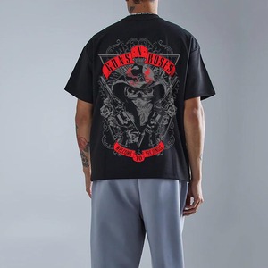 T-shirts surdimensionnés personnalisés par le fabricant, 100% coton, t-shirt graphique hip-hop pour hommes, impression numérique DTG - Product Image 3