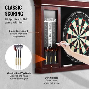 Ready to Play Official Size Steel Tip <b>Dartboard</b> <b>Cabinet</b> Set Easy Assembly <b>Dartboard</b> <b>Cabinet</b> Set - Product Image 4