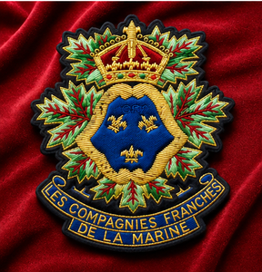 DE LA MARINE CANADIAN BADGE With Anchor And Laurel Wreath <b>Sew</b>-On Fabric Patch For Uniform Garment - Product Image 1