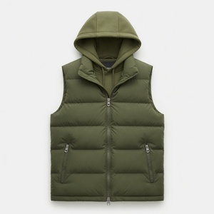 Gilet matelassé sans manches pour homme, avec fermeture éclair, col montant, pour la course à pied, la randonnée et les activités de plein air - Product Image 1
