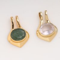 Collier en quartz rose géométrique avec pendentif en laiton, pierre précieuse rose naturelle, bijou minimaliste, cadeau pour femme