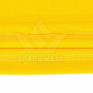 Conjunto de Uniforme de Baloncesto Sublimado Amarillo con Franjas Laterales Coloridas, Pantalones Cortos de Jersey de Poliéster Transpirable para Adultos Unisex - Product Image 2