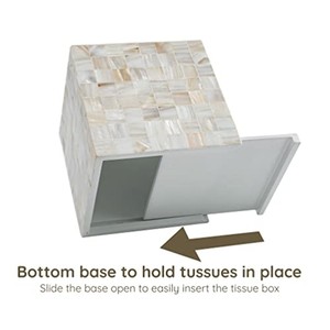 Boîte à mouchoirs en bois de teck chinois traditionnel Aqdus Saleem avec incrustations en nacre - Fabriquée à la main, écologique et durable |   Vente en gros Moradabad - Product Image 3