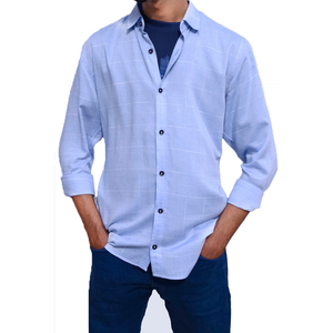 Chemise décontractée pour homme coupe oversize avec épaules tombantes et manches longues pour un style streetwear contemporain et un look superposé - Product Image 3