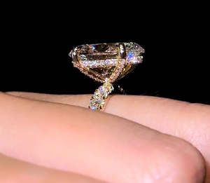 Hot Sale Real <b>Gold</b> S925 Silver Women Engagement Wedding <b>Rings</b> <b>Set</b> Oval Cut Diamond Engagement <b>Rings</b> Moissanite - Product Image 6