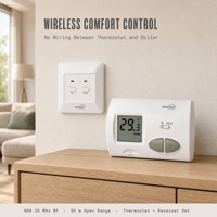 Ensemble thermostat et récepteur sans fil RF personnalisé OEM pour système de contrôle de chauffage et de refroidissement de chaudière à gaz