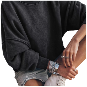 Sudadera Forrada de Talla Grande para Mujer, Estilo Urbano, Blusa Holgada de Otoño, Sudaderas de Moda para Mujer - Product Image 6