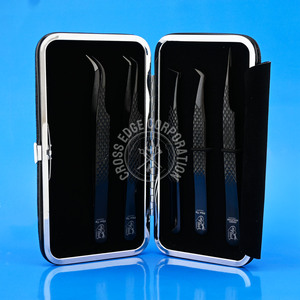 แหนบต่อขนตาปลายตรงทำจากสเตนเลส45แหนบต่อขนตา90องศาใหม่ - Product Image 1