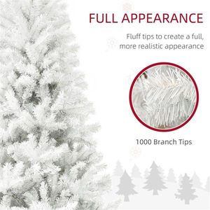 Albero di Natale Artificiale in PVC di Alta Qualità, 2,1 m, Effetto Neve, a Batteria, Realistico, Personalizzabile, Pieghevole per Uso Esterno - Product Image 6