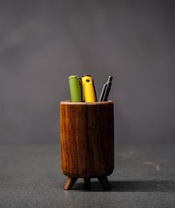 Portaplumas de Madera Sólida para Oficina, Organizador de Escritorio, Caja de Almacenamiento, Regalos Creativos de Madera, Color Negro - Product Image 2