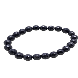 Bracelet en obsidienne noire gravée de qualité supérieure (AAA) de 8 mm, artisanat en pierres naturelles, motif de guérison, vente en gros - Product Image 3