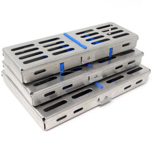 กล่องใส่เครื่องมือผ่าตัดและทันตกรรมแบบสเตอริไลซ์ ทำจากสแตนเลส พร้อมแผ่นซิลิโคน ใช้กับเครื่องนึ่งฆ่าเชื้อได้ นำกลับมาใช้ใหม่ได้ ได้รับมาตรฐาน CE ISO รับผลิตแบบ OEM ODM - Product Image 5