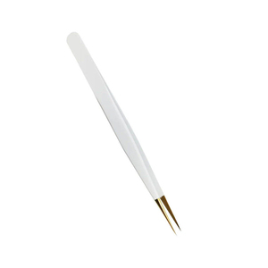 <b>Precision</b> Stainless Steel Eyelash Tweezers Smooth Tip For Lash Extension <b>Tools</b> with Customized Logo - Product Image 3