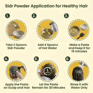 Poudre de feuilles de Sidr pure 200g, poudre de Sidr naturelle à base de plantes pour le nettoyage des cheveux, les masques capillaires, la nutrition du cuir chevelu et la formulation cosmétique - Product Image 2