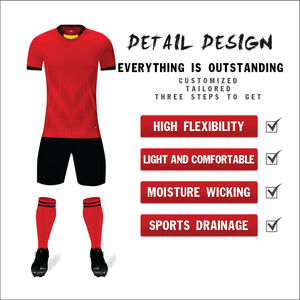 Maillot de football personnalisable, maillot de foot sur mesure, durable, 100% polyester, séchage rapide, impression par sublimation, service OEM, uniforme d'entraînement - Product Image 2