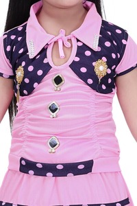 Conjunto de Top y Falda de Tela Suave para Niñas, Ropa Elegante y Agradable al Tacto para Fiestas y Festivales, Disponible para la Venta - Product Image 4
