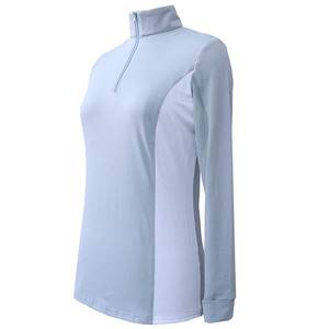 Horse Riding Show Shirt Women Competition Baselayer Fleece Moisture Wicking Breathable <b>Stretch</b> Fabric Short Sleeve Manufacturer - Product Image 5