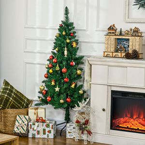 "7ft Luxury Artificial Half Christmas <b>Tree</b> Pre-Lit Pe PVC Steel for Indoor Decor" New Title "180cm Pre-Lit Pe PVC <b>Tabletop</b> - Product Image 2
