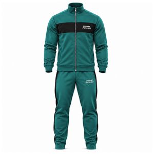 Conjunto Deportivo de Dos Piezas para Hombre, Chaqueta Deportiva Negra con Cierre Completo, Pantalones Deportivos Ajustados, Logotipo Personalizado, Precio de Fábrica al por Mayor OEM - Product Image 1