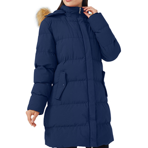Solid Trader Cozy Urban Explorer Wind Resistant <b>Extra</b> Warm <b>Padded</b> Quilted <b>Long</b> Length Hooded <b>Coat</b> Women <b>Long</b> Puffer Jacket - Product Image 1
