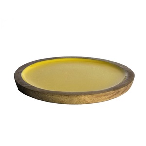Plateau de service en bois motif citron émaillé, design moderne et luxueux pour cadeaux d'affaires, fromages, fruits, collations, apéritifs - Product Image 5