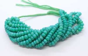 Cuentas de Calcedonia Verde Natural en Forma de Rondelle Lisa de 7-7.5 MM, Cuentas de Piedra Preciosa de Crisoprasa, Rondelle de Calcedonia Verde - Product Image 6