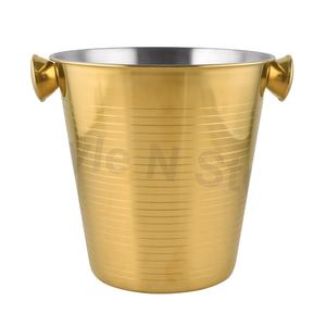 Cubo de Hielo Clásico de Acero Inoxidable de Diseño Sostenible para Fiestas, Cubo de Metal Redondo para Uso - Product Image 3