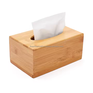 Caja de pañuelos de madera natural para interiores rústicos minimalistas y modernos Estuche de almacenamiento para cocina o escritorio con logotipo personalizado - Product Image 6