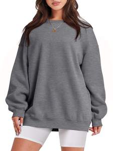 Sudadera de invierno para mujer, diseño personalizado OEM, color sólido, 100% algodón, forro polar, corte regular y mangas regulares, camisa informal. - Product Image 6