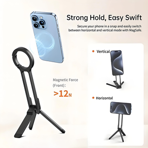 Support de téléphone de bureau réglable, trépied robuste en plastique avec anneau de fixation pour téléphones mobiles - Product Image 5