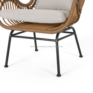 Silla de ratán Natural hecha a mano de estilo de diseño de mediados de siglo, patas de Metal, muebles únicos para el hogar para sala de estar, dormitorio, Vietnam directo - Product Image 4