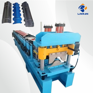 آلة تشكيل الأسقف المعدنية المجلفنة الأوتوماتيكية مع محرك وتروس لتصنيع بلاط السقف الفولاذي وصناعة الصفائح المعدنية - Product Image 2