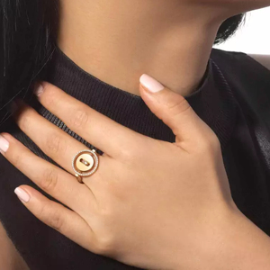 Geometric <b>Cocktail</b> <b>Ring</b> 18K Solid <b>Gold</b> Diamond Minimalist Design Unisex Everyday Wear - Product Image 3