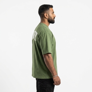 Custom Men’s Cotton T-Shirt Short Sleeve Heavyweight 300GSM Tee Breathable Soft Fabric Private Label Wholesale Apparel - Product Image 4