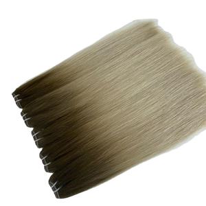 Extensions de cheveux européens Remy, 100 cheveux humains, Double bande, qualité supérieure - Product Image 1