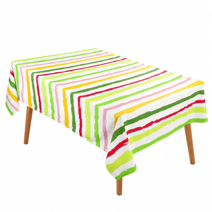 Multi Color Striped Cotton Tablecloth | Decorative Dining <b>Table</b> <b>Cover</b> for Kitchen Home <b>Party</b> Picnic | Washable Rectangle <b>Table</b> - Product Image 3