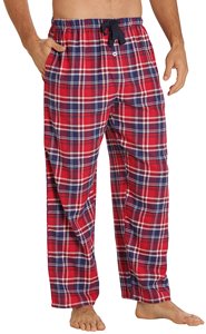 Men's 100% Cotton Flannel Midweight Lounge Pants Plus Size Casual Breathable Eco-Friendly Embroidered Sleepwear Straight Flat - Product Image 6
