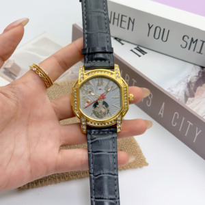 <span class=keywords><strong>Montre</strong></span> à quartz pour <span class=keywords><strong>homme</strong></span> NIAICE, luxe léger, cadran ajouré tendance incrusté de diamants, <span class=keywords><strong>bracelet</strong></span> en cuir motif crocodile, <span class=keywords><strong>montre</strong></span>-<span class=keywords><strong>bracelet</strong></span> de style professionnel - Product Image 2