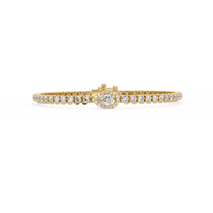 Pulsera de tenis de lujo con halo de diamantes de corte pera cultivados en laboratorio, hecha a mano en plata de ley 925, joyería fina, personalizada, OEM, marca privada - Product Image 3