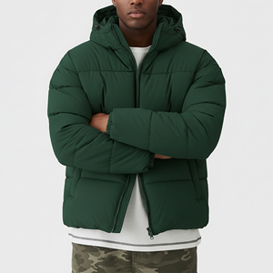 Custom Made Lightweight Canvas Waterproof Cotton Padded Windproof Warm <b>Puffer</b> <b>Jacket</b> Front Custom Printed Hooded <b>Crop</b> Top - Product Image 6