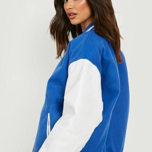 Blouson universitaire en laine pour femme, chaud, style Letterman, d'hiver, pour le collège, vente en gros, fabricant de vestes pour le streetwear, personnalisable - Product Image 6