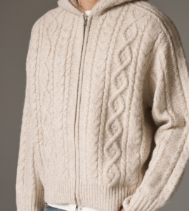 Pull à capuche tricoté unisexe, couleur unie, avec poches, décontracté, pour l'automne, coupe classique, 100 % acrylique, anti-boulochage - Product Image 6