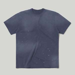 Camisetas de cuello redondo y manga corta, lisas, con efecto deslavado al sol y lavado ácido, estilo streetwear, al por mayor, personalizables, transpirables - Product Image 4