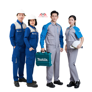 GOOD PRICE Long Sleeves <b>Stand</b> Collar <b>Work</b> Clothes Custom Overall Mechanic Electrical Safety Outdoor Worksuit FMF factory uniform - Product Image 1