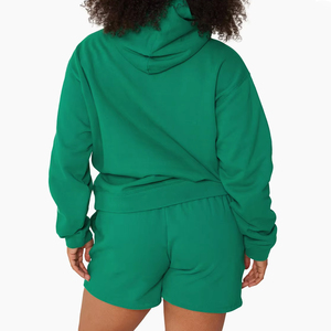 Ensemble sportif deux pièces tricoté respirant à motif léopard pour homme, collection Printemps 2026 : sweat à capuche et short - Product Image 4