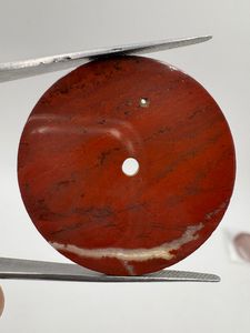 หน้าปัดนาฬิกาเรดแจสเปอร์ 37 มม. ขัดเงาด้านเดียว หนา 1 มม. รูตรงกลาง 2 มม. - Product Image 3