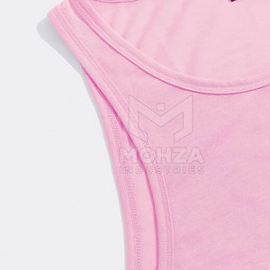 Camiseta sin Mangas Deportiva de Punto de Color Sólido para Hombre, Diseño de Logotipo Personalizado, Transpirable, para Venta en Línea - Product Image 3