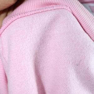 Sudadera rosa bebé con cuello alto, 100% algodón, aplique bordado en blanco, cuello ancho, URBAN PRODUCTIONS - Product Image 6