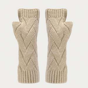 Ensemble trois pièces hiver tricoté couleur unie : gants chauds anti-froid, écharpe et bonnet pour l'extérieur en automne - Product Image 3